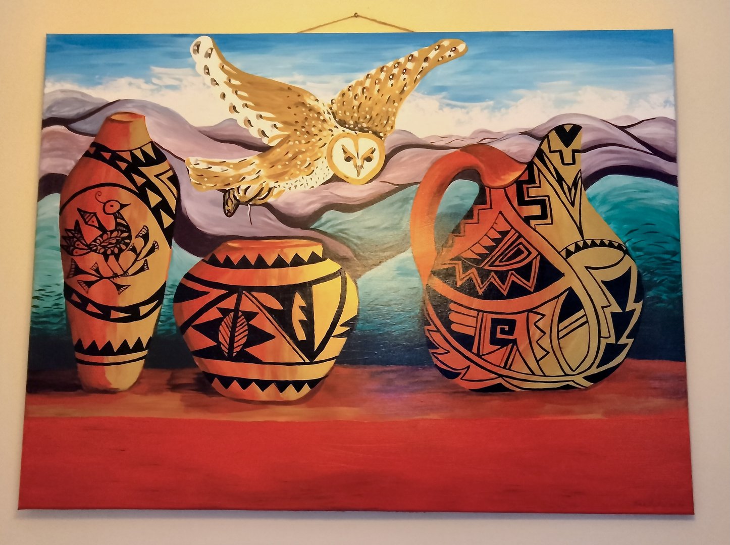  Reyes Madalena Pottery Of Moab Utah 2020 Acrylic 40 x 50 By Kara 