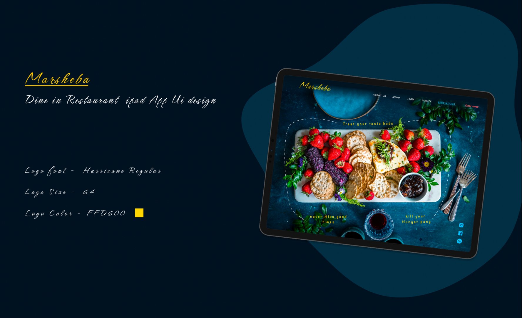 Restaurant app UI Design For iPad by Hardik K on Twine.