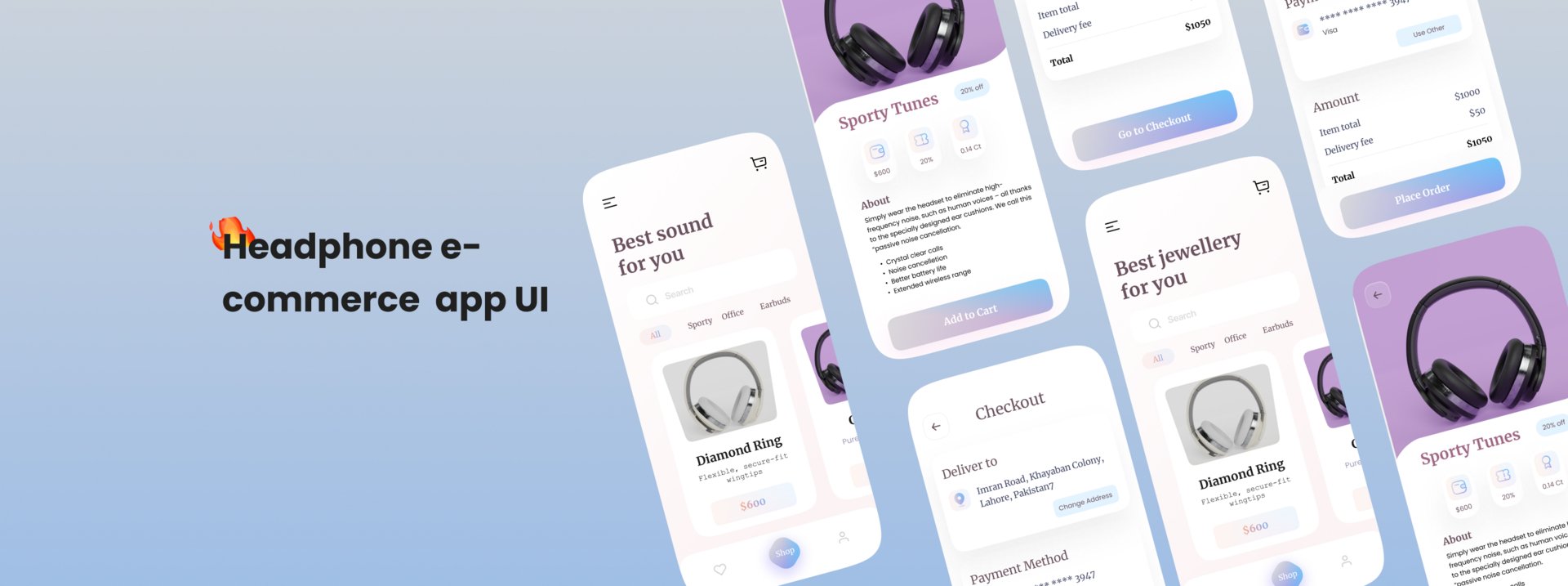 Headphone app UI design by AlexMatei on Twine.