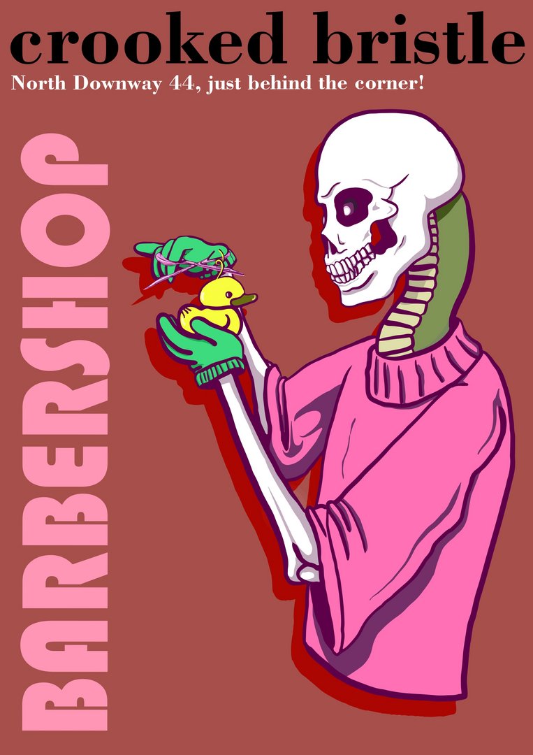 Croocked bristle poster by Lucia Ilova on Twine.