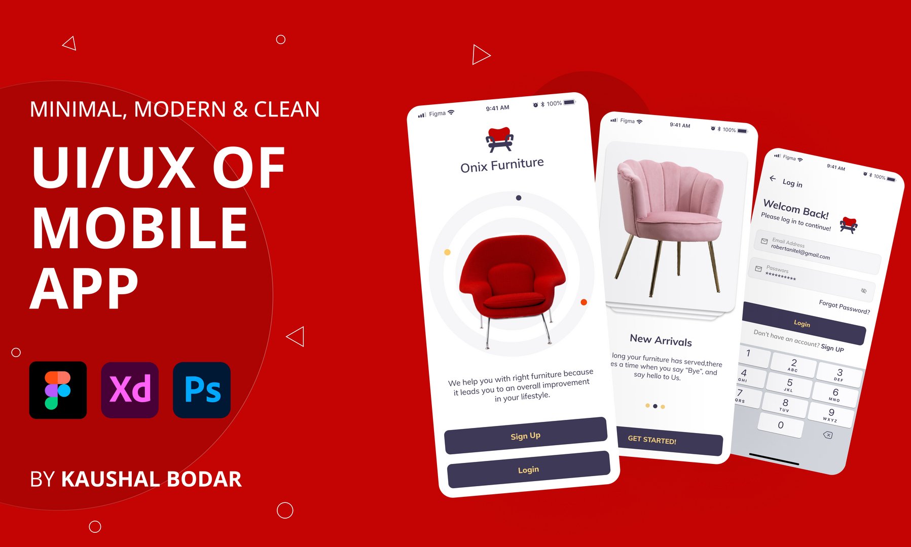 Mobile App UI Design by Kaushal Bodar on Twine.