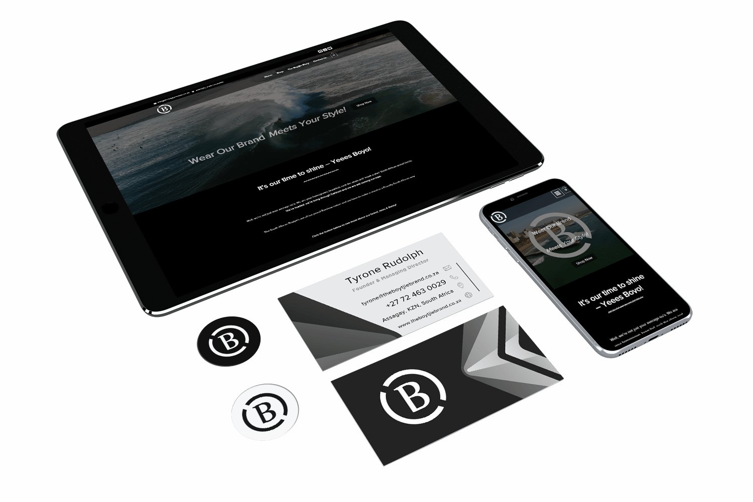 Graphic Design The Boytjie Brand Mockup by Frank Purcell (Pty) Ltd